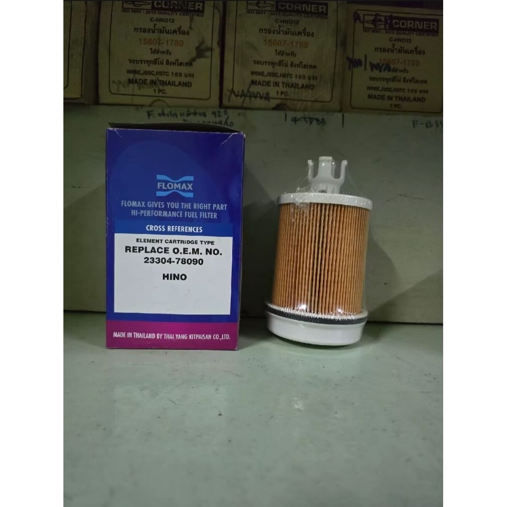 FLOMAX ไส้กรองโซล่า Hinoยี่ห้อFLOMAX#รหัส1-FMF-167#Part number 23304-78090, 23304-78091#HINO DUTRO X