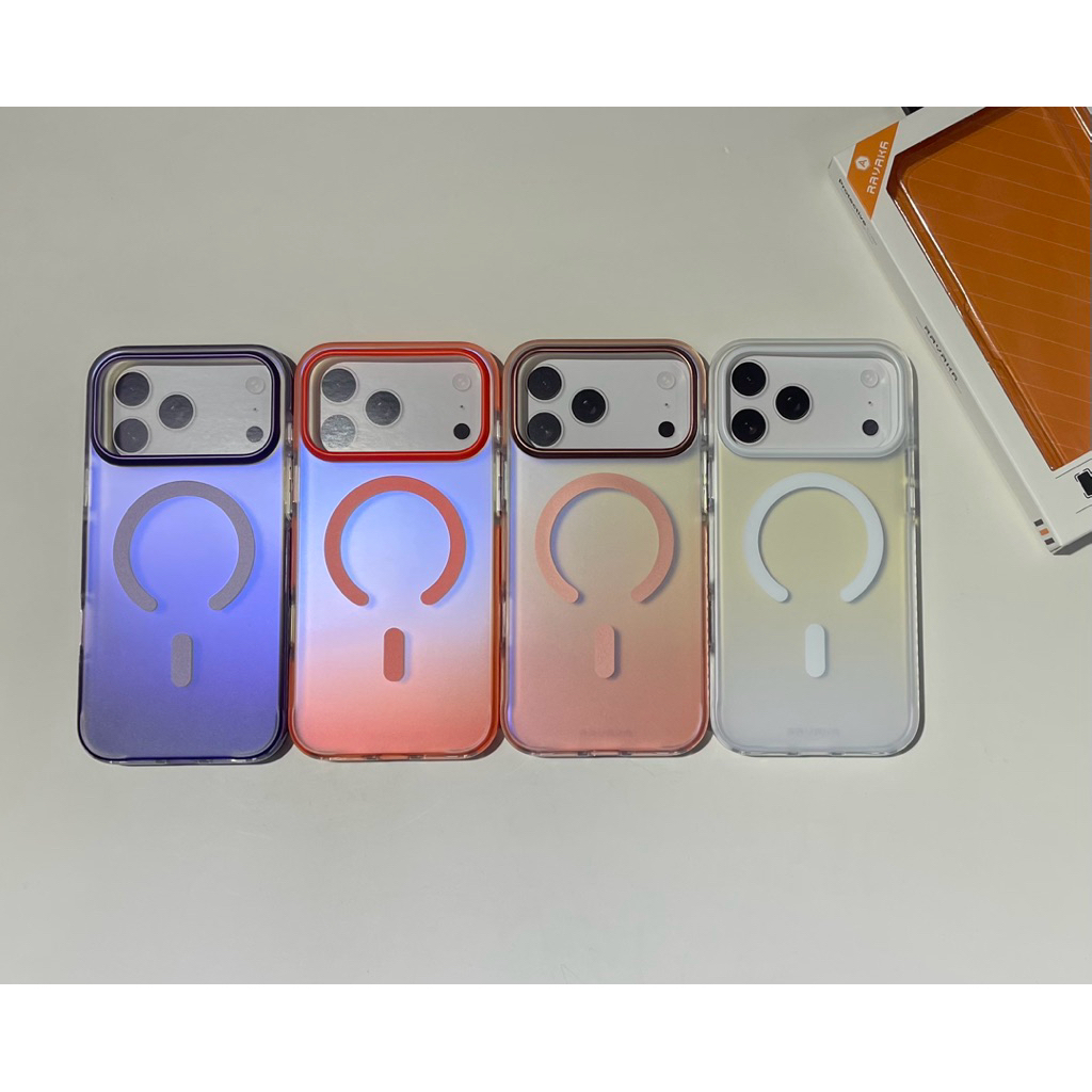 “พร้อมส่ง”เคส RAVAKA พื้นด้านสายรุ้ง i17/17Pro/17Promax