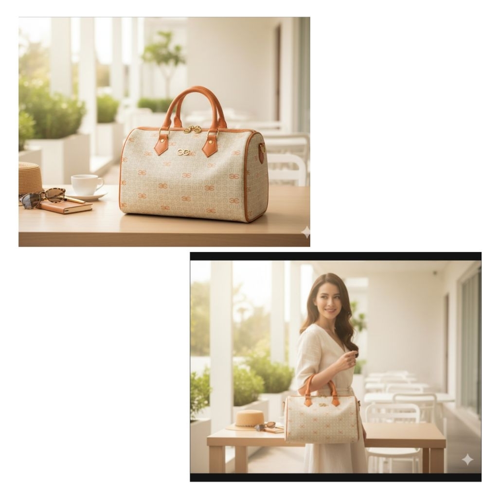 👜💥กระเป้าถือทรงหมอน แบรนด์ Esquire ไซส์ 11.5 " สูง 8 " กว้าง 6"✨️สินค้ามือสองสภาพดีมากก 🥰😍✨️