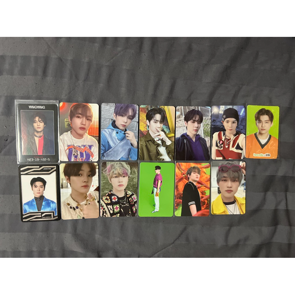 การ์ด nct รวมเมม Jaemin Jaehyun Taeyong Chenle Yangyang Kun Shotaro Photocard