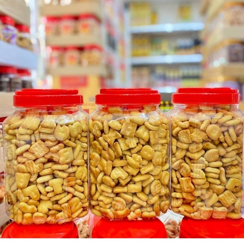 [ABC  ขายยกกระปุก] ขนมปี๊บโหลฝาแดง ขนมปังปี๊บ VFOOD วีฟู้ดส์ กระปุกเล็ก ใหญ่ ใส่กระปุกอย่างดี