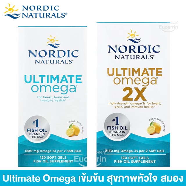 Nordic Naturals, Ultimate Omega® 2X, Lemon, 1280 mg, 180 Soft Gels สนับสนุนด้านหัวใจ สมอง และสุขภาพข้อต่อ