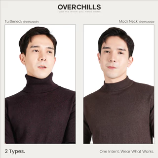 Overchills เสื้อไหมพรม​กันหนาว​ สำหรับ​ผู้ชาย​ ไซส์​ใหญ่​ เสื้อคอเต่า​ สเวต​เตอร์​ ผู้หญิง​ก้อใส่ได้​ SW0023
