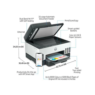 HP Smart Tank AIO 750/720/670/615 | Print Copy Scan |Auto Duplex| ใช้หมึก GT53 / GT52 | Wi-Fi USB