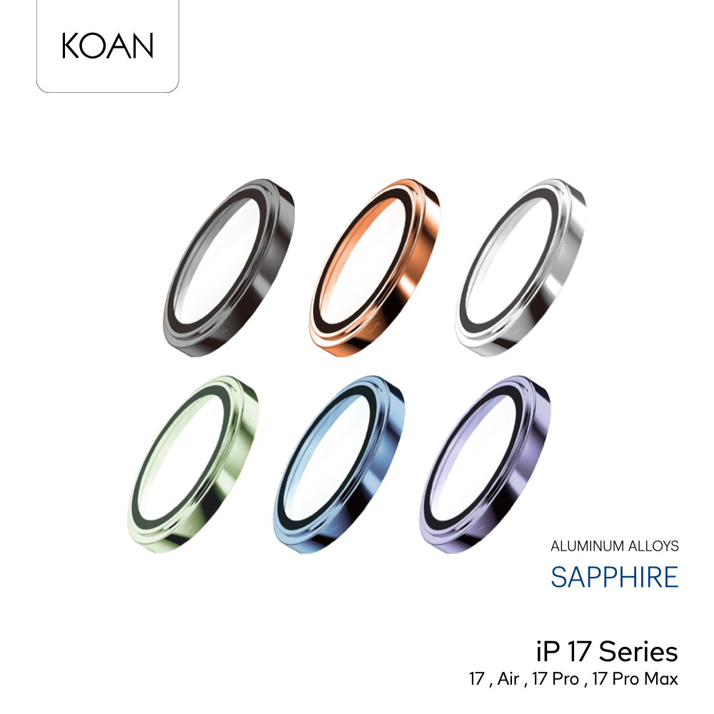 IMOS ฟิล์มกระจกเลนส์กล้อง Sapphire Len Protector Aluminum Frame ใช้สำหรับ iPhone 17 Series แหวนกันรอ