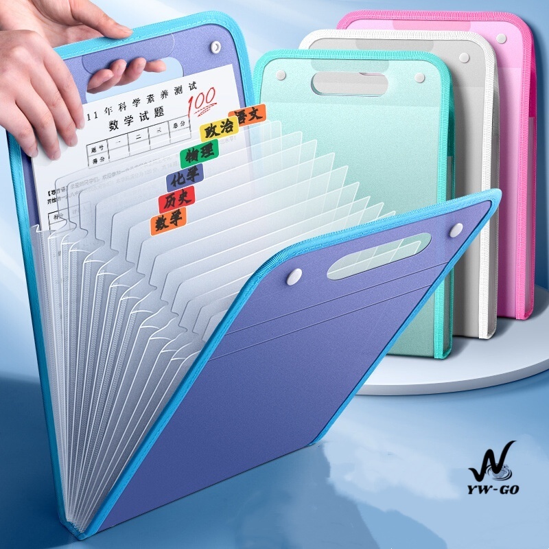 กระเป๋าใส่เอกสาร กล่องใส่เอกสาร แฟ้มใส่เอกสาร A4 สำหรับ สำนักงาน โรงเรียน 13 ช่อง สําหรับใส่จัดเก็บเอกสาร BS65