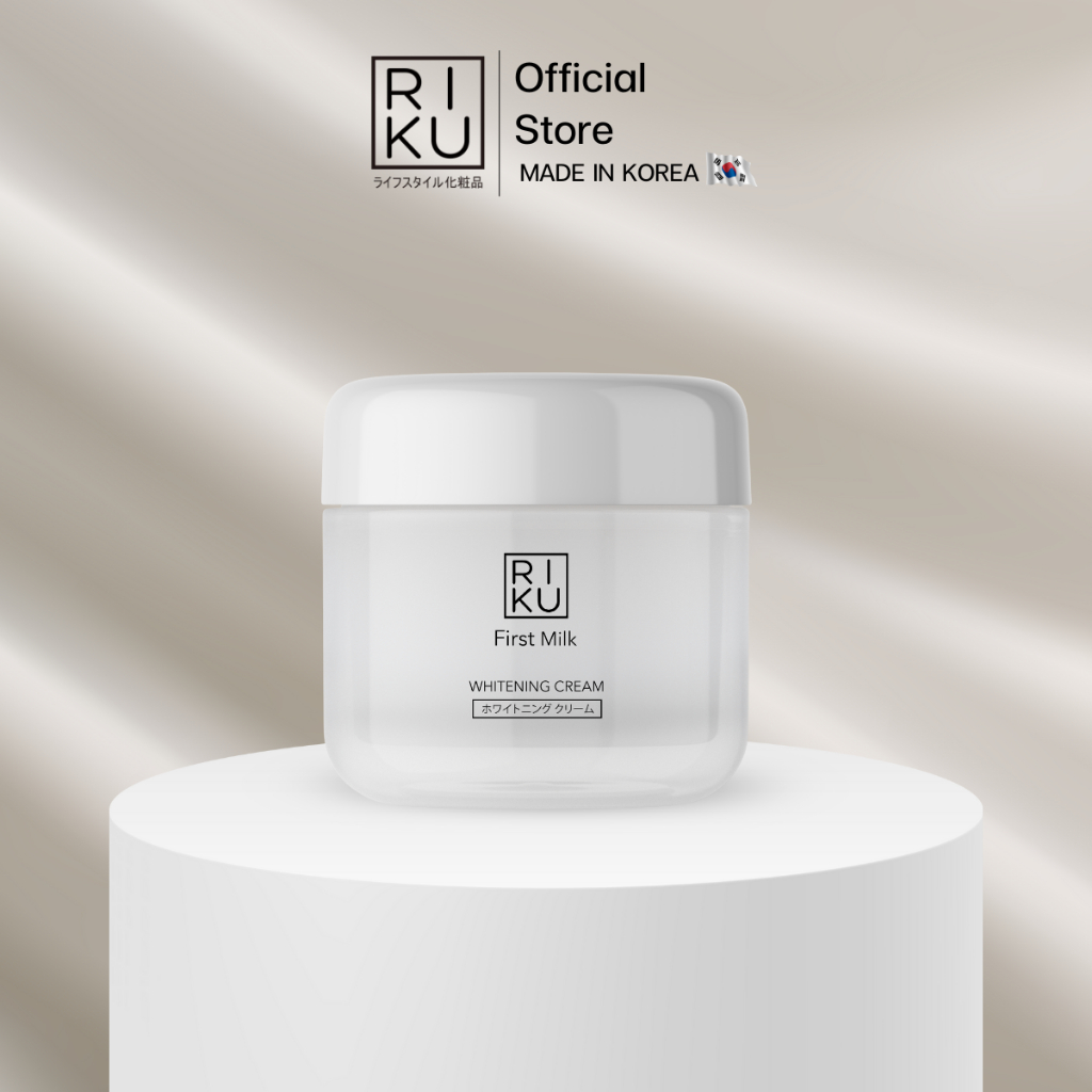 ส่งฟรี Riku ริคุ ครีมนมเกาหลี ลดริ้วรอย และ จุดด่างดำให้จางลง ผิวดูกระจ่างใส ไวท์เทนนิ่งครีมน้ำนม RIKU First Milk