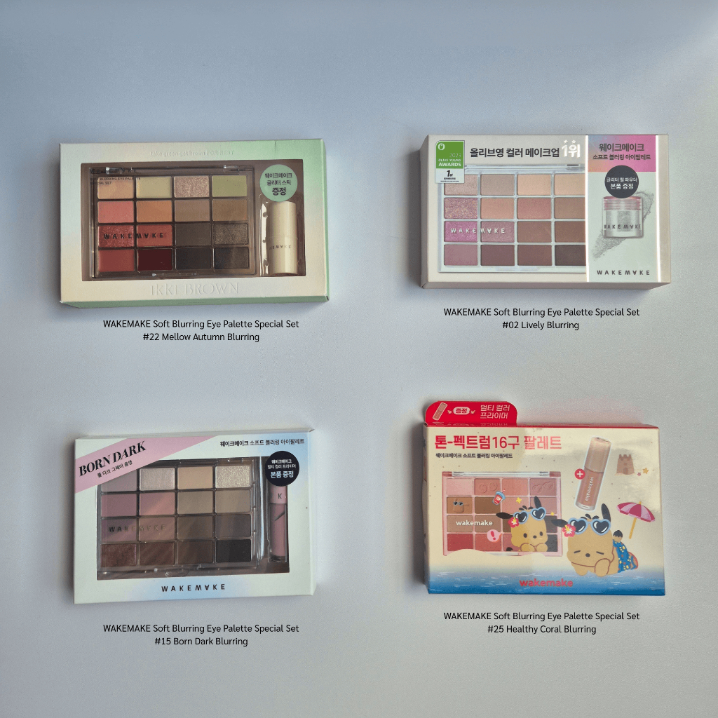 #พร้อมส่ง# WAKEMAKE Soft Blurring Eye Palette Special Set