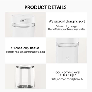 Xiaomi Portable Juicer Cup 2 เครื่องปั่นผลไม้ไร้สาย 300ML มีใบมีดแหลม ทำความสะอาดง่าย สีขาว พกพาสะดวก