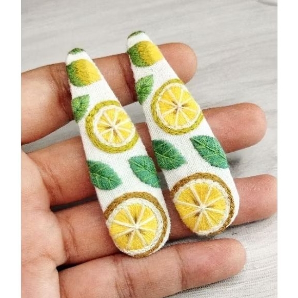 ชุดคิทงานปักกิ๊บติดผม ลาย LEMON พร้อมส่ง