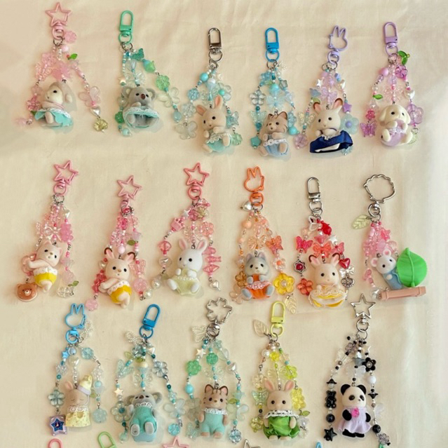Sylvanian Keychain (Baby Sit&Crawl) - พวงกุญแจซิลวาเนียน เบบี้นั่งและคลาน sylvanian keyrings พวงกุญแ