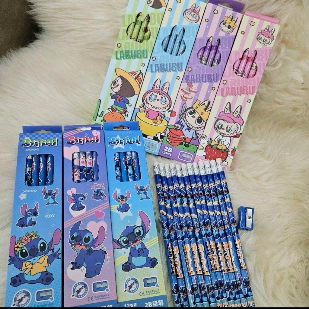 เขียนดี ต้องดินสอไม้ 2B(12แท่ง)+กบเหลา ลายน่ารัก ชวนให้น้องอยากเขียนไม่หยุด พร้อมส่ง