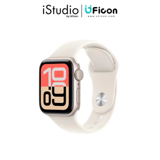 (GPS) Apple Watch SE 3 GPS Aluminium Case with Starlight Sport Band [iStudio by UFicon]