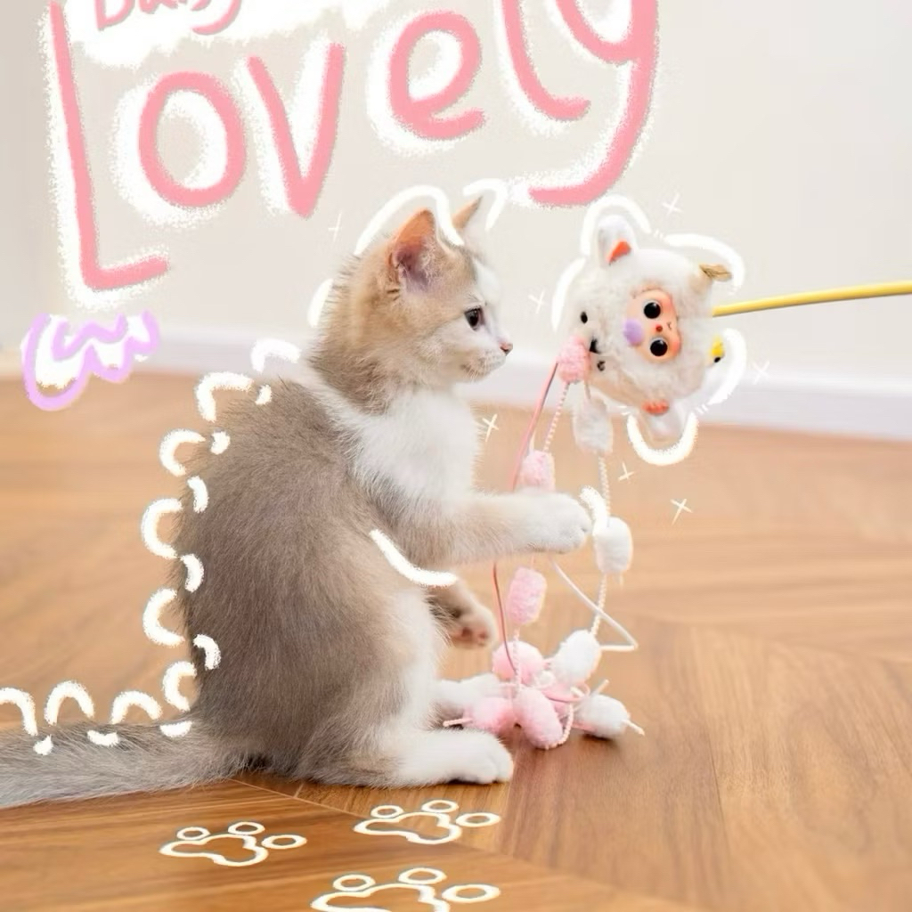 พร้อมส่งในไทย Bayby Three ไม้ตกแมว (แบบจุ่มเดี่ยวลุ้นซีเคร็ท)