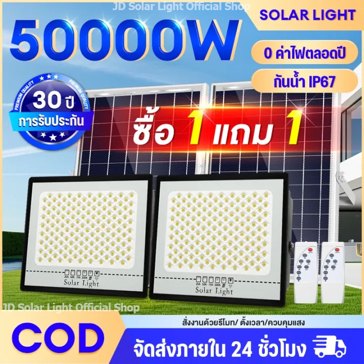JDโคมไฟ ไฟแคมป์ปิ้งไฟแต่งห้องหลอดไฟ ledหลอดไฟ ledโซล่าเซลล์โคมไฟเพดานไฟ ledไฟโซล่าเซลล์  ซื้อ 1 แถม 1 แสงแสงอาทิตย์