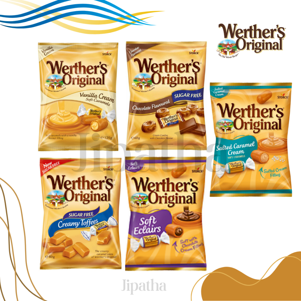 Werther’s Original ลูกอมคาราเมล มี 5 รส ขนาด 60g-125g สินค้าจากเยอรมัน
