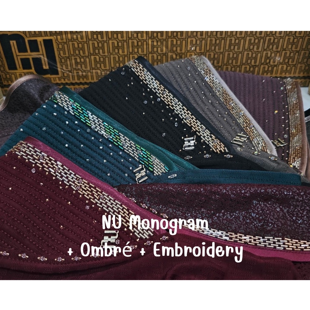NU Monogram + Ombré + Embroidery นูนูห์ ลายโมโนแกรมปัก(ด้าน)