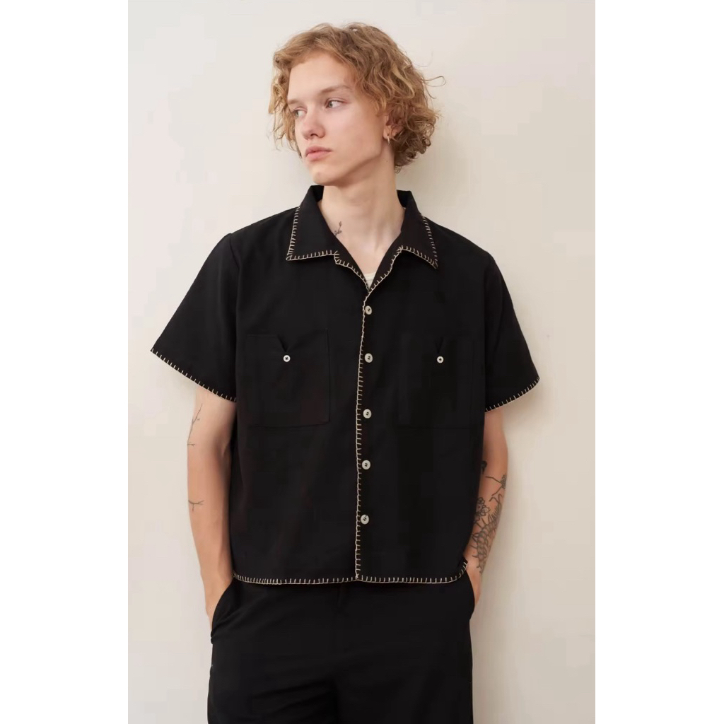 Pickle Projects— Rick rack classic black s/s (ปักด้วยมือ)