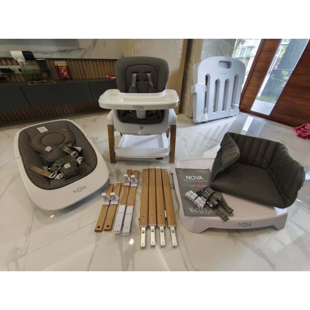Tutti bambini nova rocker& high chair เซทเก้าอี้ทานข้าวเด็ก (เก้าอี้และโต๊ะกิจกรรม) สินค้ามือ2