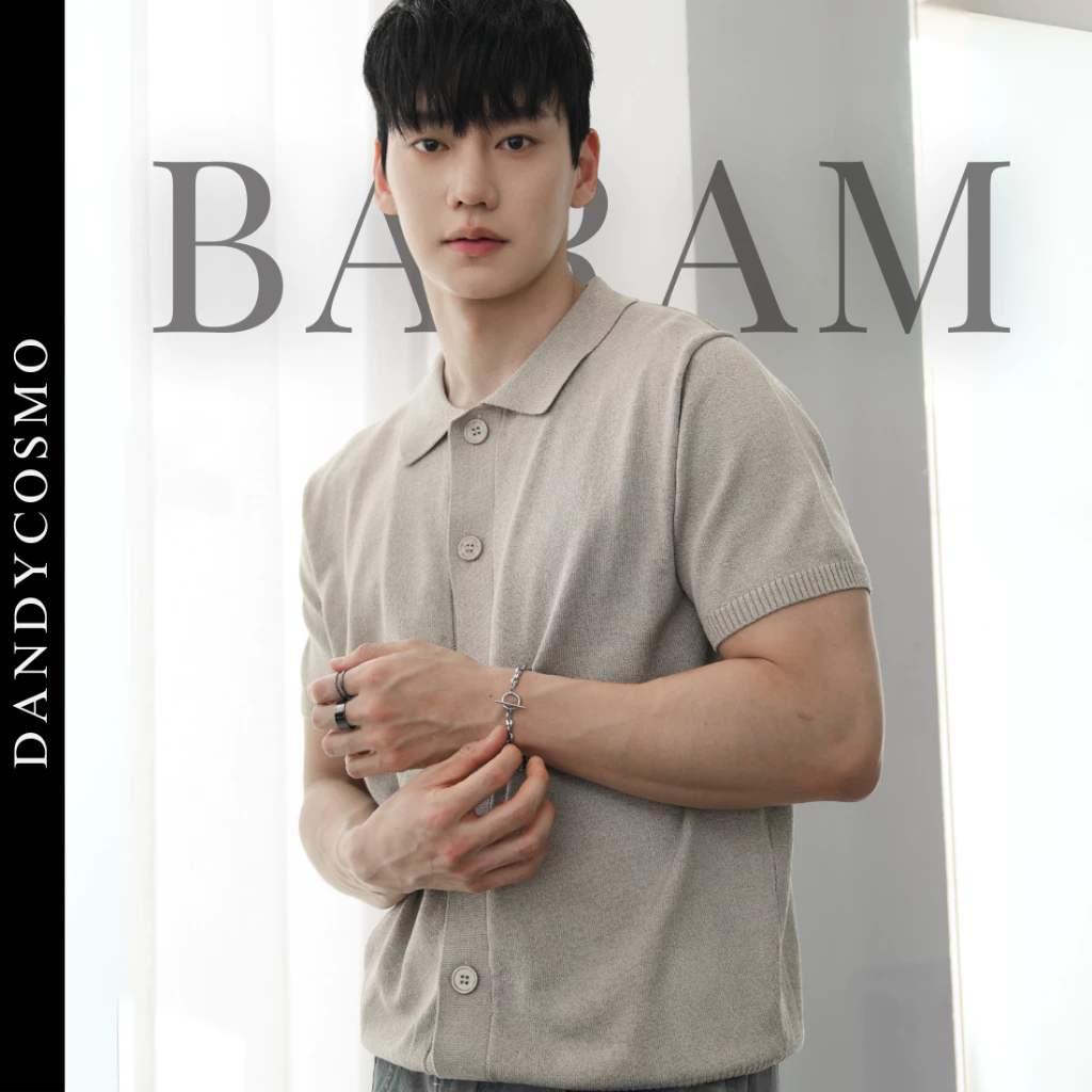 DANDY COSMO |[3สี] เสื้อไหมพรมผ้าทอ ทรง Over-Fit กระดุมหน้า รุ่น BARAM Knit Polo ใส่ได้ทั้งแบบติดกระดุม และใส่เป็นOversh
