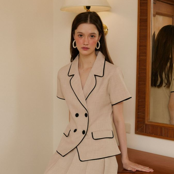 La Mignonne (XS-4XL) Kiraw John Set ชุดเซ็ตใส่ทำงาน กระดุมหน้าใช้งานได้จริง ใส่แล้วดูเท่แบบมีสไตล์ ใส่ไปไหนก็ปัง
