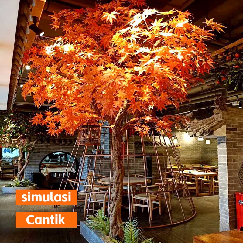 12 ชิ้น ใบไม้ปลอม ใบเมเปิ้ลประดิษฐ์ ใบเมเปิ้ลจําลอง สีแดง รูปที่ 6