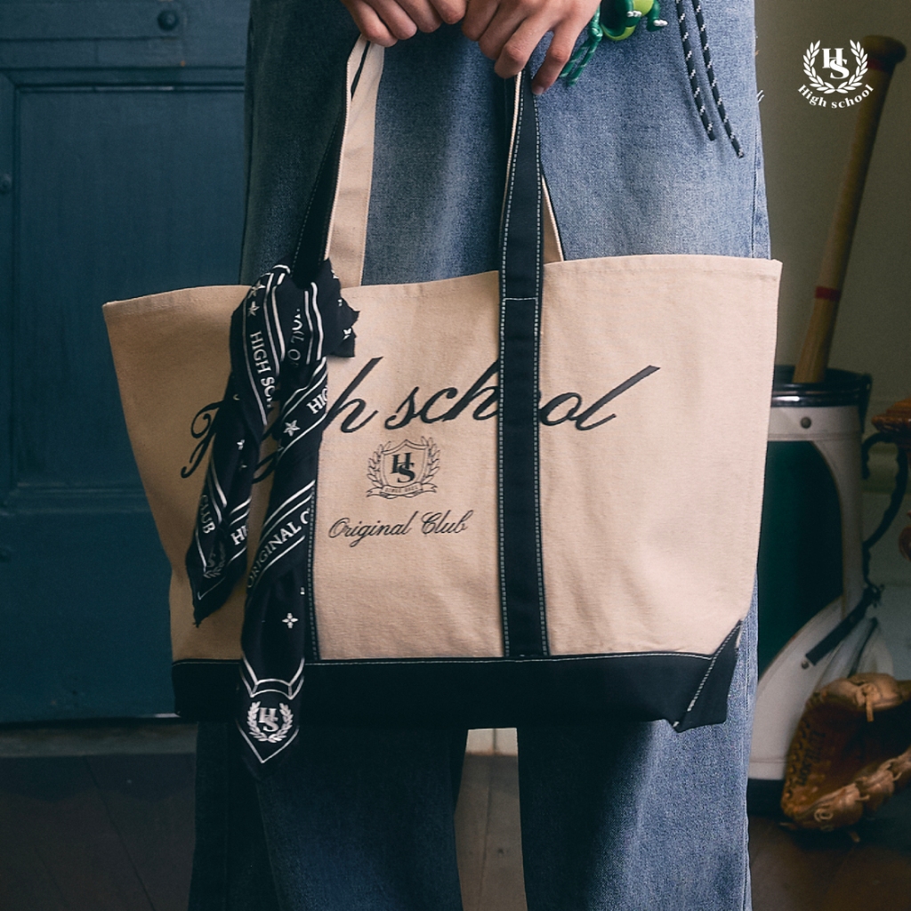 Highschool Preppy Collection 2025 Tote Bag กระเป๋าผ้าแคนวาส ใบใหญ่ - BGB61716