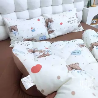 New Collection เซ็ตผ้าปูที่นอน6ชิ้น งานทูโทนการ์ตูนมินิมอล ยางยืดรอบผืน360° ผ้าคอตตอน100%