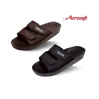 Aerosoftรองเท้าแตะผู้ชายลำลองสวมใส่สบายเท้า รองรับอุ้งเท้า เ…