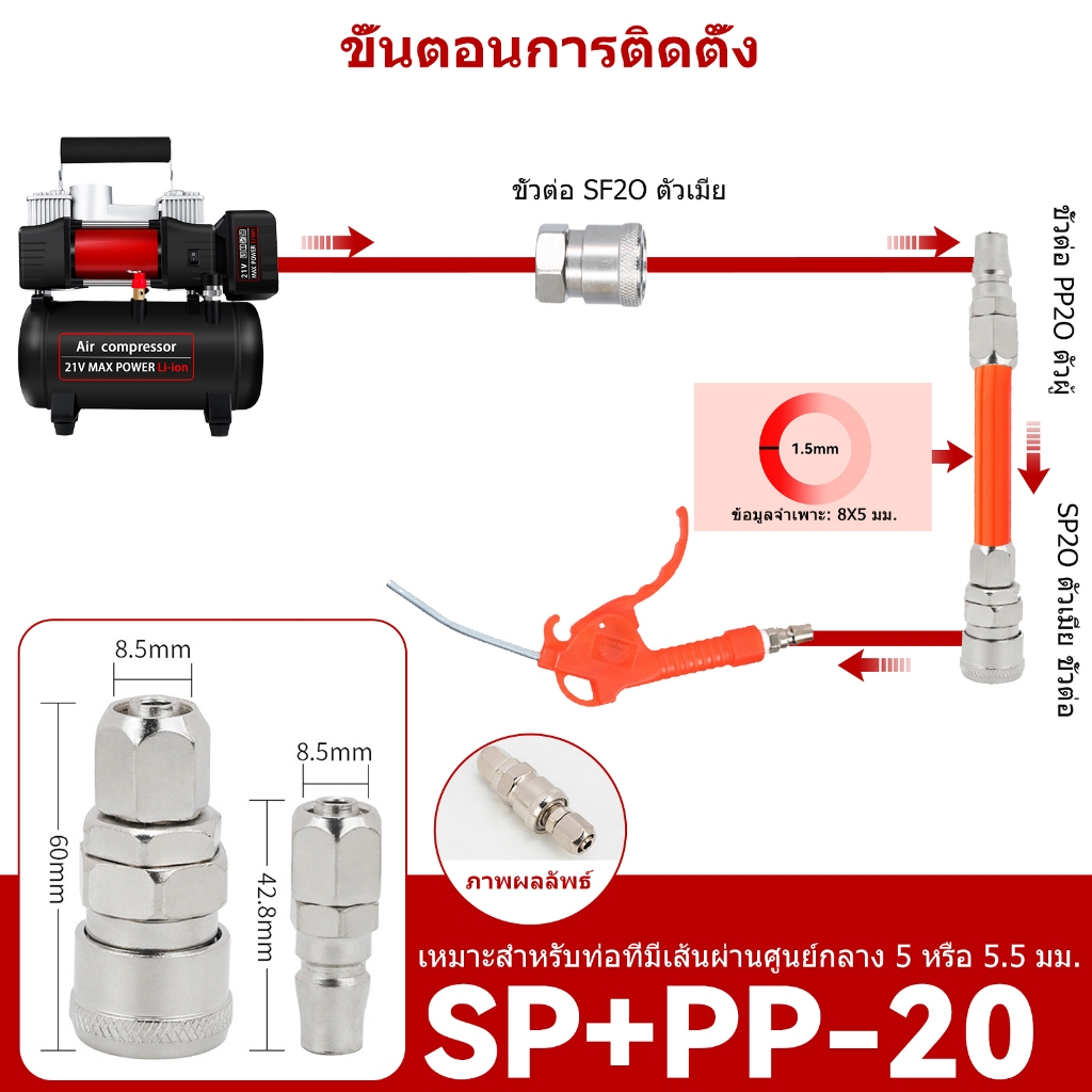 ปั๊มลมแบบใช้ไฟแช็กในรถยนต์, เครื่องอัดอากาศแบบพกพา, ปั๊มลมไร้เสียงแบบไม่ใช้น้ำมัน, เครื่องอัดอากาศสำหรับซ่อมรถยนต์ ราคา ถูกที่สุด ดีลบีเคเค แกลเลอรีภาพที่ 6