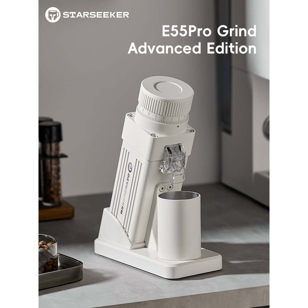 STARSEEKER E55Pro เครื่องบดElectric Coffee Grinder 55MM Titanium Cone Burr Stepless Adjustment Espre