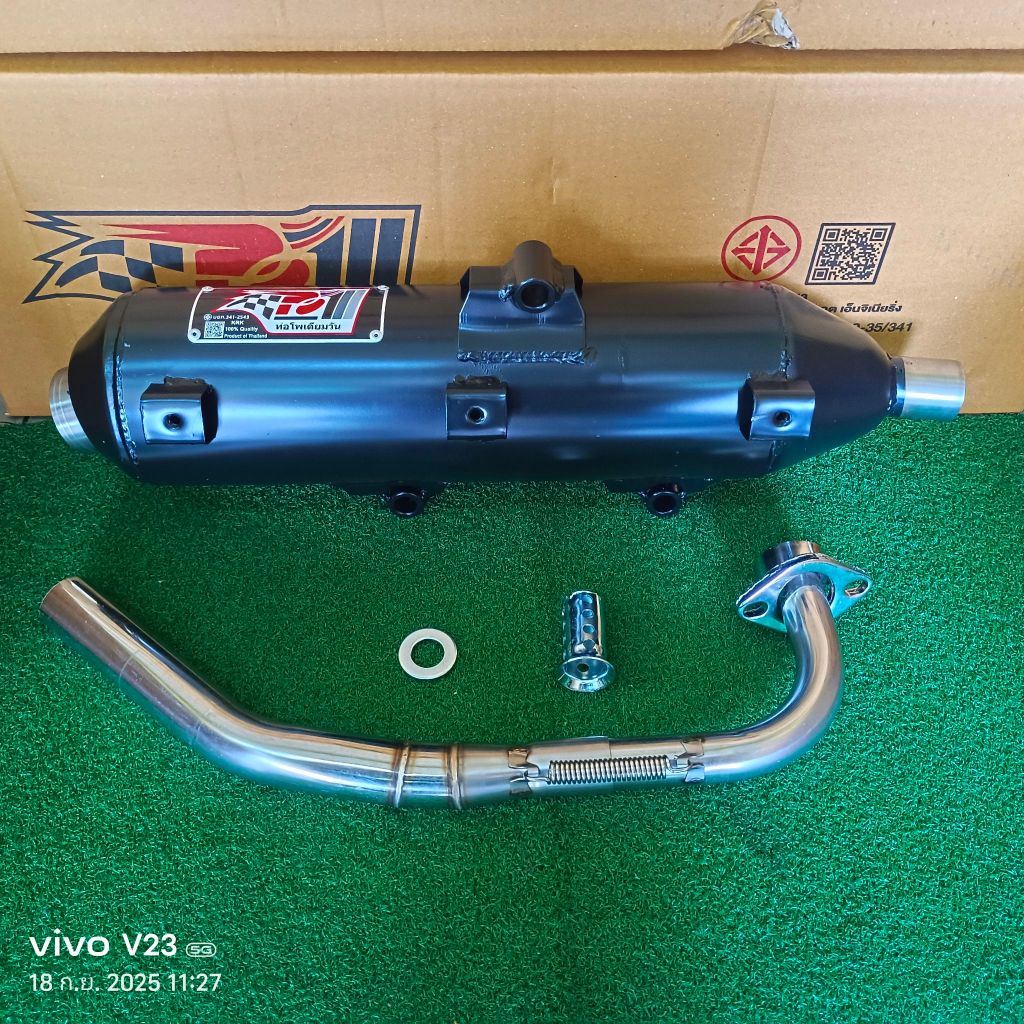 ท่อผ่า Nouvo elegance 135 โพเดียมวัน ท่อแต่ง ผ่าหมก มี ม.อ.ก 2ระบบ นูโว135 ตรงรุ่น