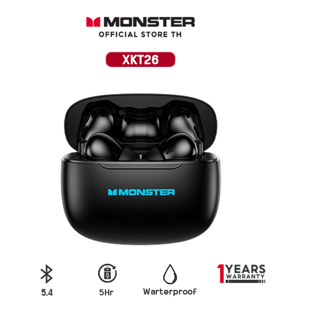 Monster XKT26 BT 5.4 HIFI หูฟังบลูทูธ หูฟังไร้สาย หูฟังคุณภาพเสียงดี รับประกัน 1 ป