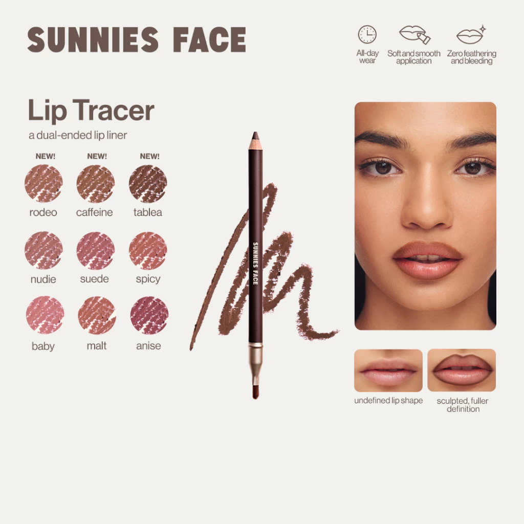 Sunnies Face Lip Tracer [ดินสอเขียนขอบปากสองหัว เนื้อนุ่ม]