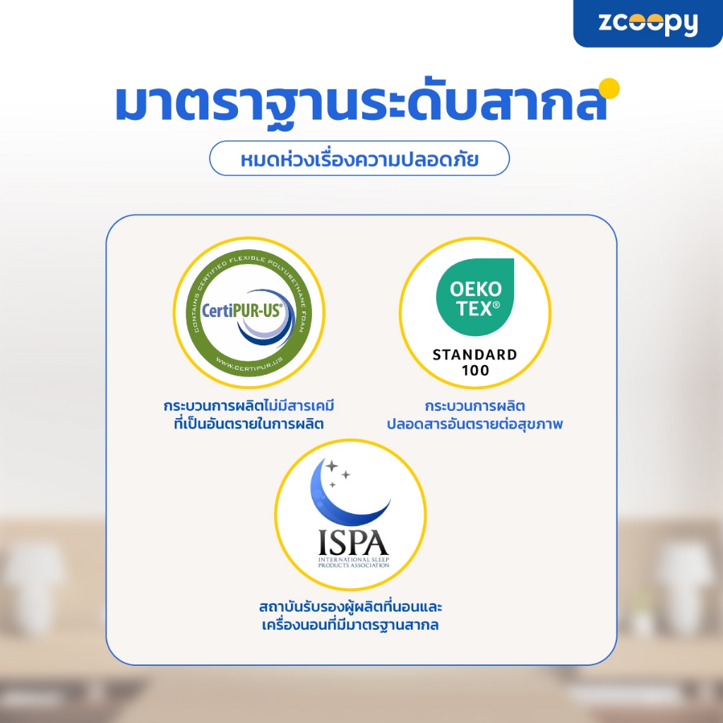 Zcoopy ที่นอนยางพารา พ็อกเก็ตสปริง ผสาน3วัสดุคุณภาพเมมโมรี่โฟมคูลเจล รุ่น Oceana Supreme