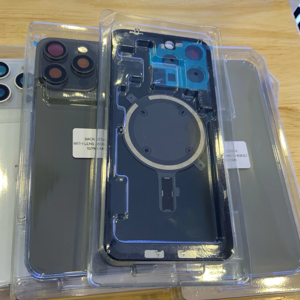 ฝาหลังแบตเตอรี่ด้านหลัง สําหรับ Iphone 15 Pro Max ฝาหลัง พร้อมแหวนแม่เหล็กชาร์จและ ฝาหลังกรอบกล้อง