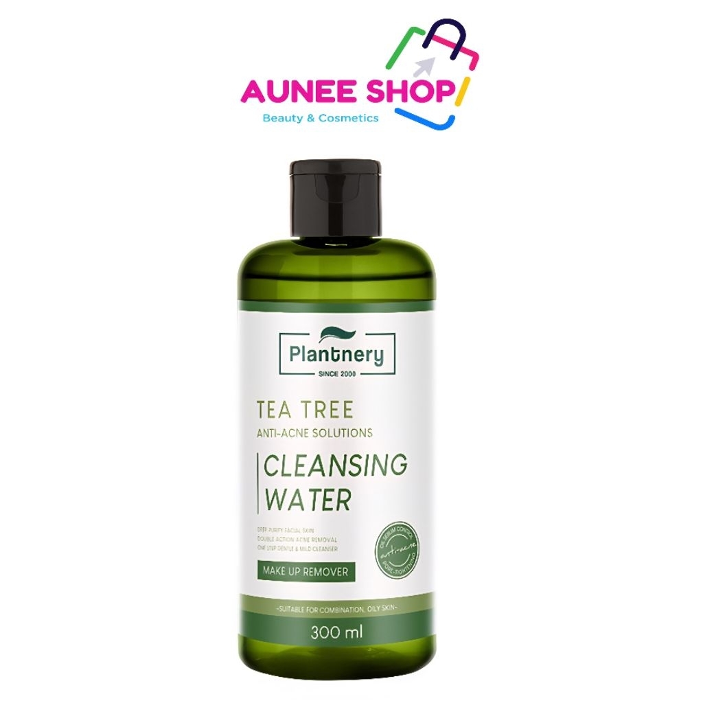 ส่งฟรี/มีไลฟ์ Plantnery Tea Tree First Cleansing Water 300 ml คลีนซิ่ง ทีทรี เช็ดทำความสะอาด