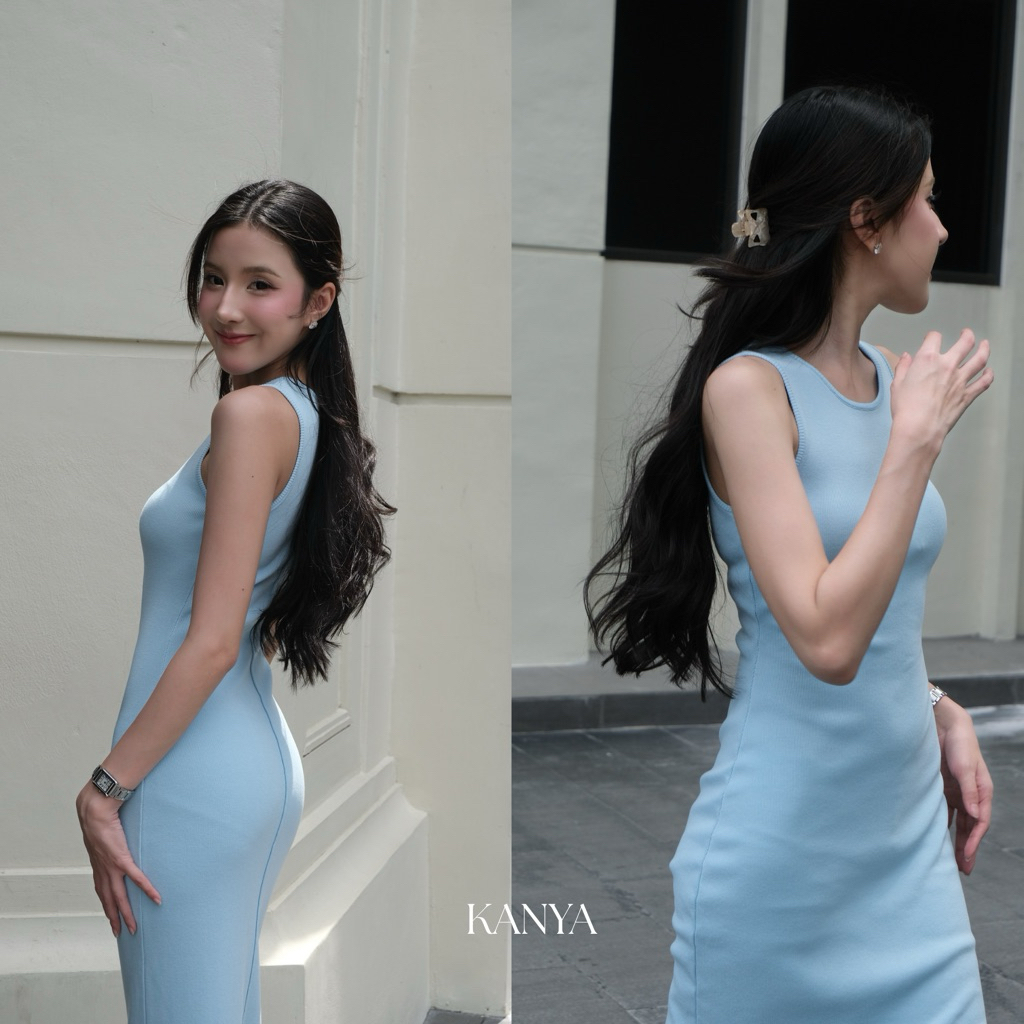 KANYA - Timeless Maxi Dress เดรสยาวไหมพรม คอกลม (5A-5B) / (12A-12B)