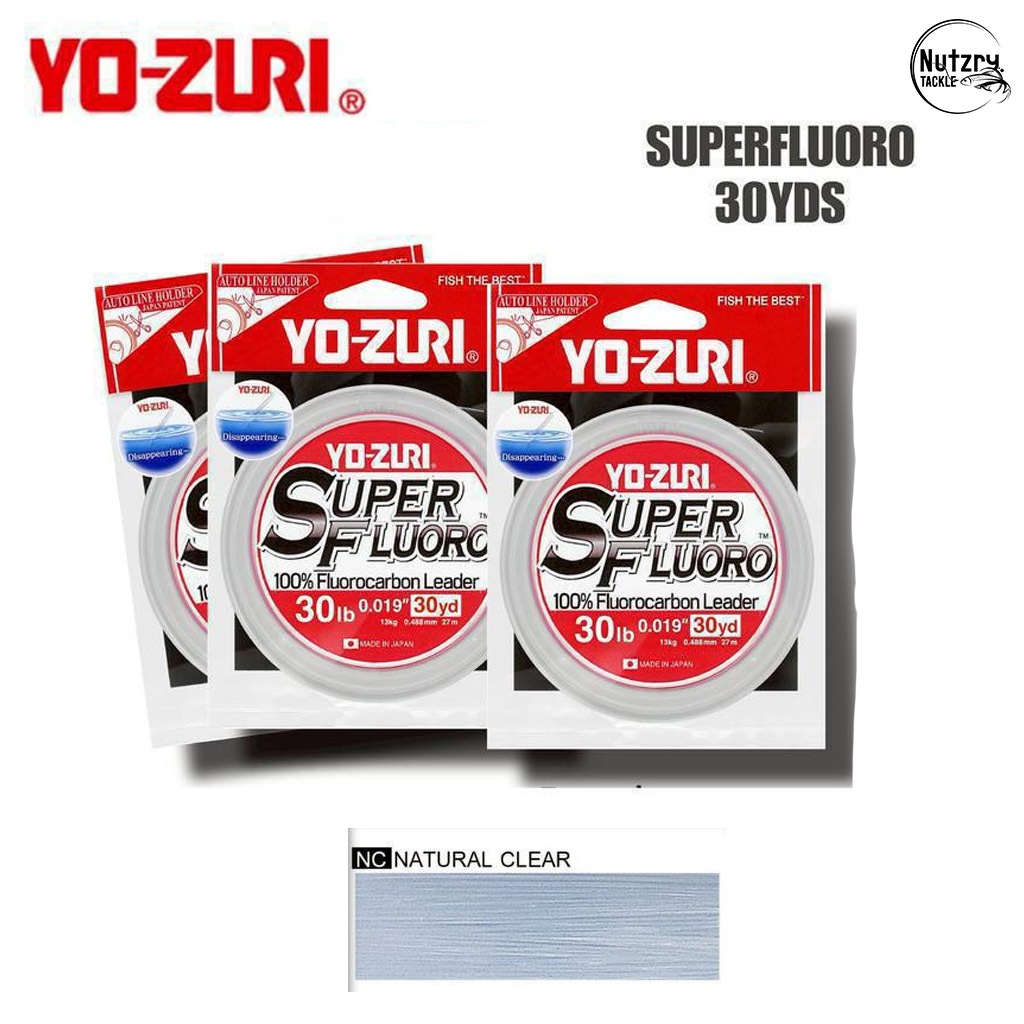 สายช็อค YoZuri Super Fluoro 100% Fluorocarbon ยาว 30Yds ของแท้ 100%