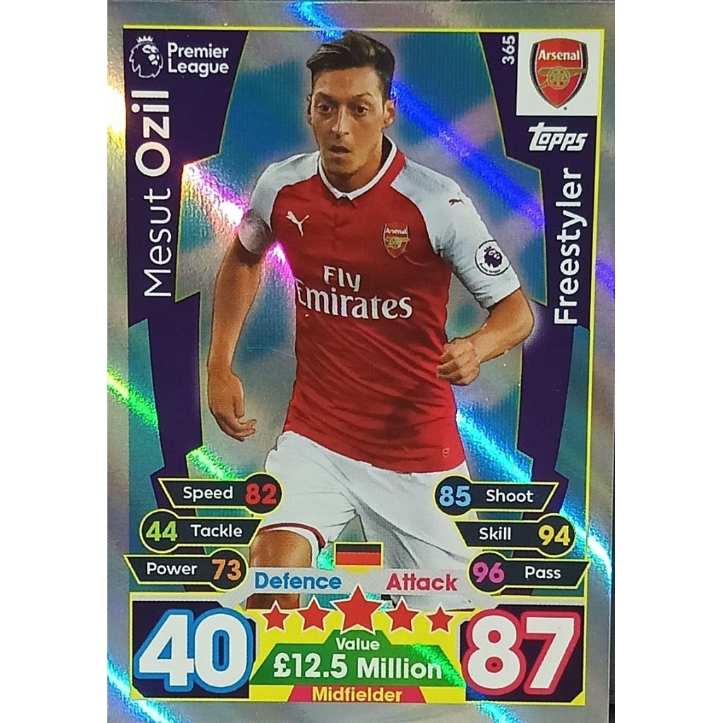 Match Attax 2017/18 Mesut Ozil Freestyler card Arsenal