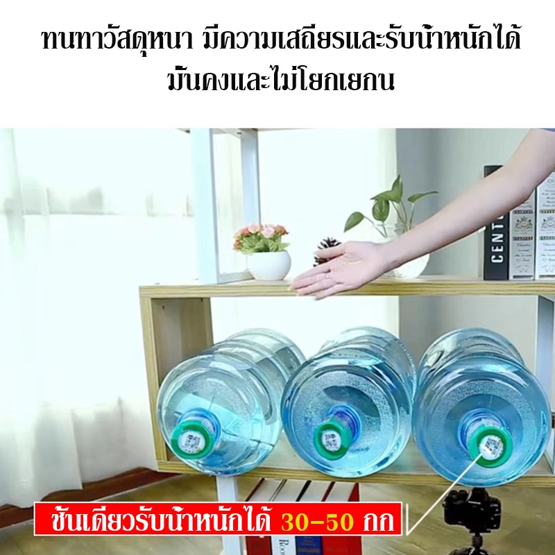 BLOVE ชั้นวางหนังสือ ชั้นวางของ 5/4/3ชั้น สแตนเลส+ไม้ ประกอบง่าย โครงสร้างรูปตัว S ไม่ล้มง่าย รองรับน้ำหนักได้ 200กก. - รูปที่ 6