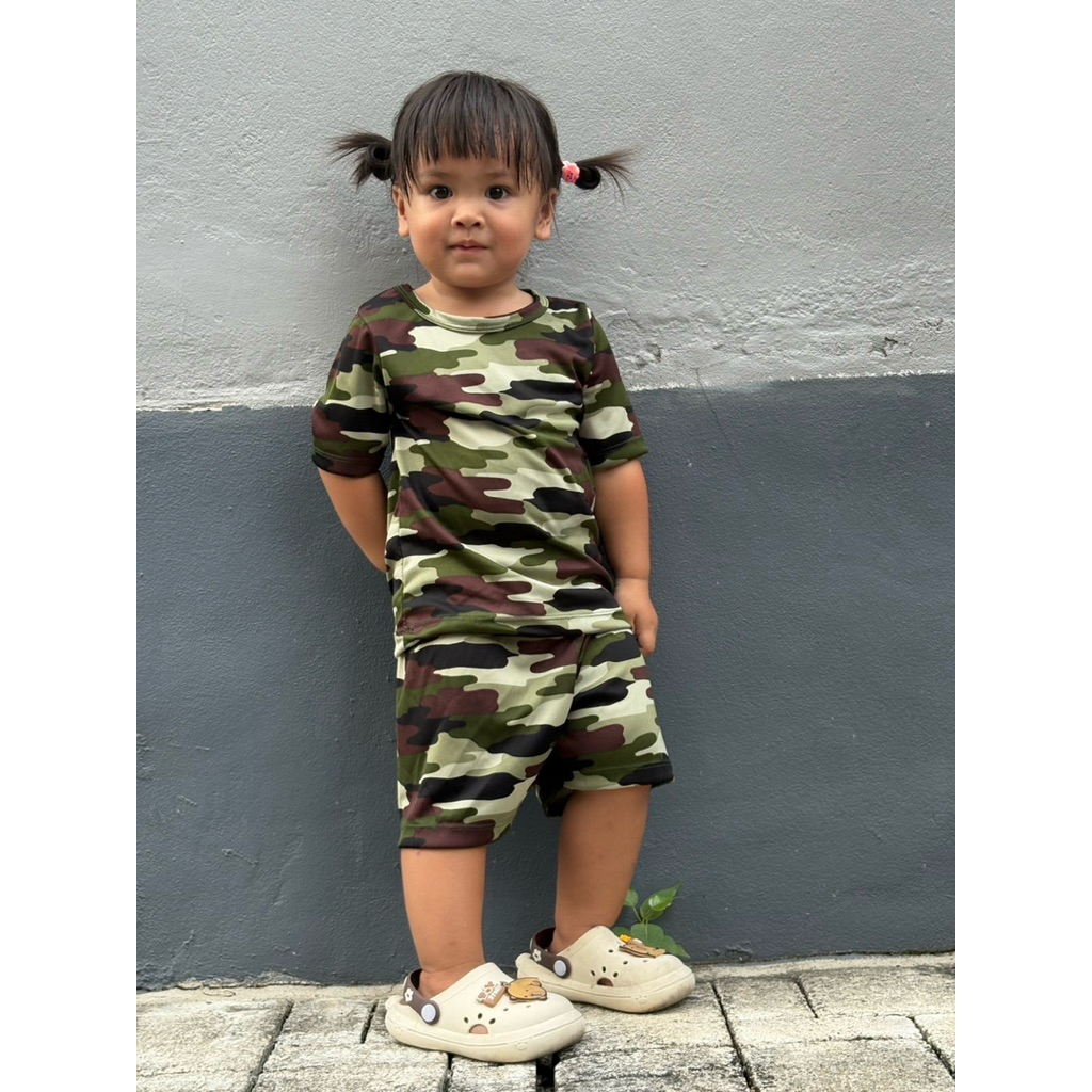 ชุดเด็ก ลายทหาร พราน แขนสั้น+ขาสั้น ผ้าไมโครนิ่มใส่สบาย โพลีเอสเตอร์ ทหารพราน (ส+ส)แขนสั้น+ขาสั้น - รูปที่ 5