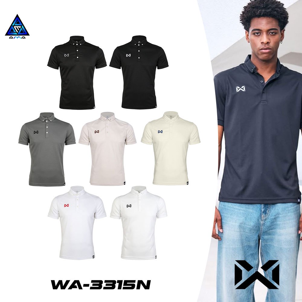 ลดแล้วลดอีก30% เสื้อโปโล warrix วาริกซ์ วอริกซ์ WA-3315N WA-PLAN15 CLASSIC POLO S6 แท้100%