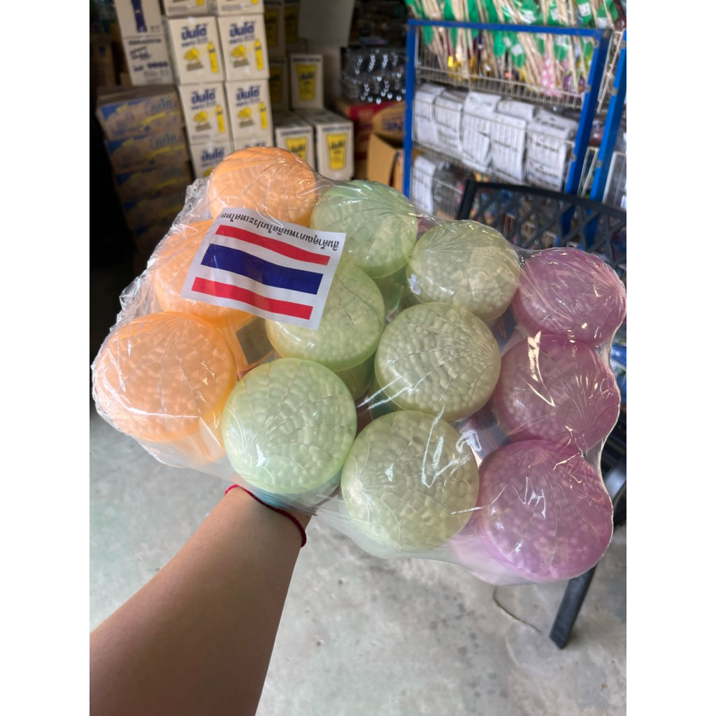 ปั่นหูกระปุกฝาหอย คละสี กระปุกละ 200 ก้าน แพ็กละ 12 กระปุก