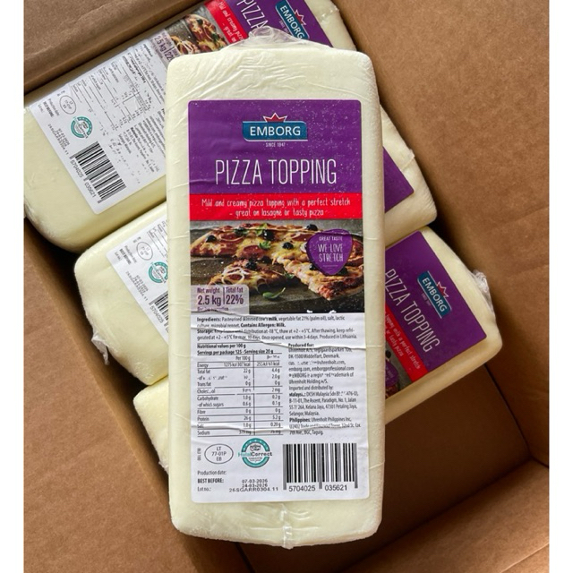 Pizza Topping Block 2.5 kg. (Emborg)