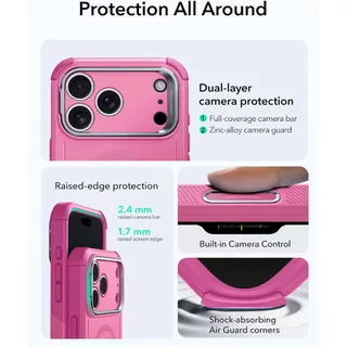 ESR เคสสำหรับ iPhone 17 / Air / 17 Pro / 17 Pro Max รุ่น Cyber Tough Case with Stash Stand (Camera Control Button)