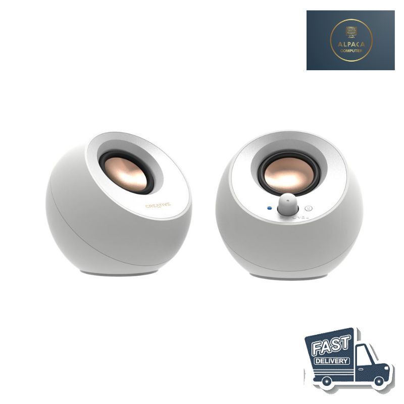 CREATIVE SPEAKER PEBBLE V3 (WHITE) : 51MF1700AA002 สินค้าพร้อมส่ง