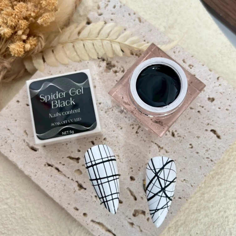 สีเจลใยแมงมุม Spider gel สีเจลยืด สีเจลสไปเดอร์ nails conten มี 2 สี แต่งเล็บ