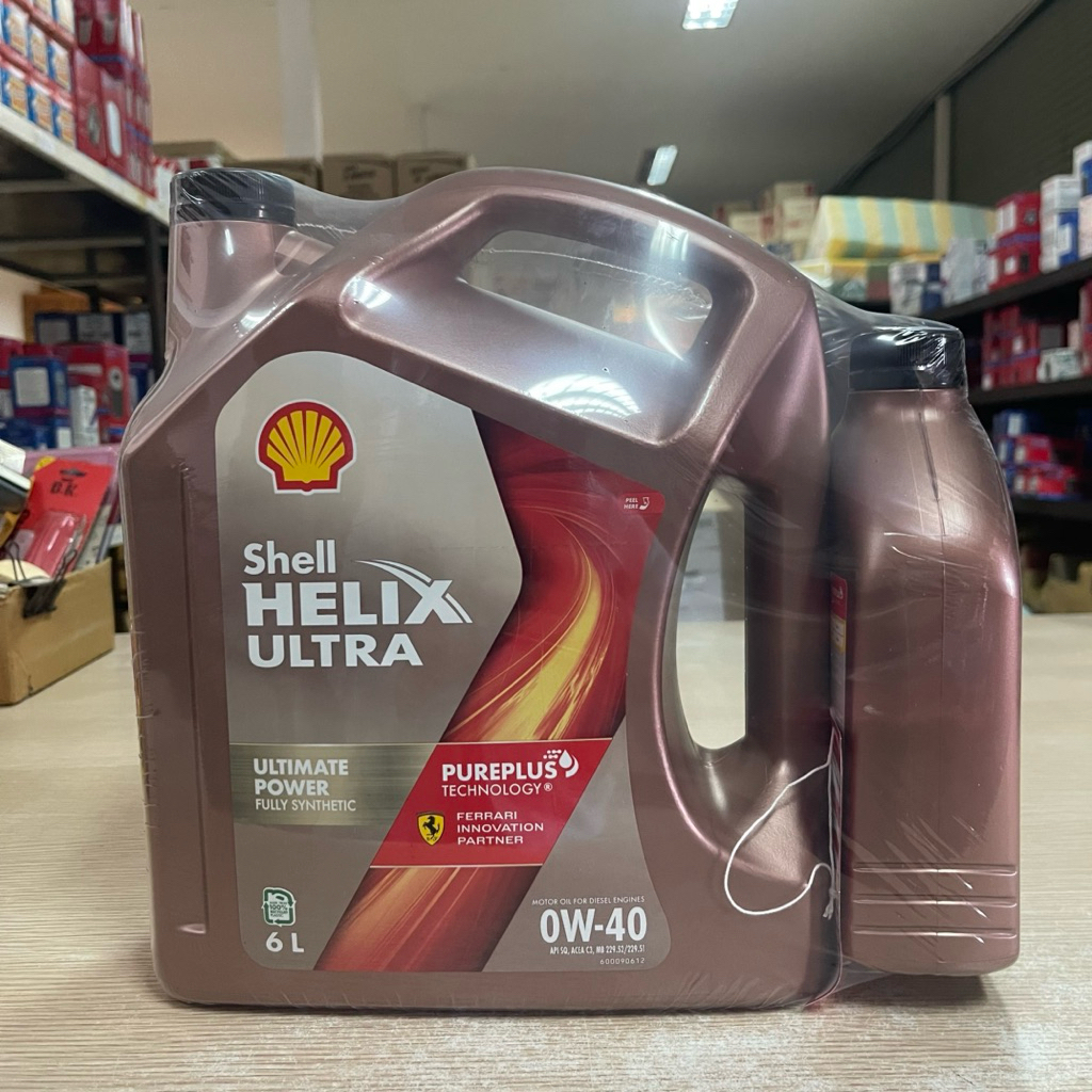 น้ำมันเครื่อง เชลล์ เฮลิกส์ ดีเซล อัลตร้า Shell Helix Ultra SAE0W-40 6+1ลิตร (แถมเสื้อยืดคอกลมคละแบบ)