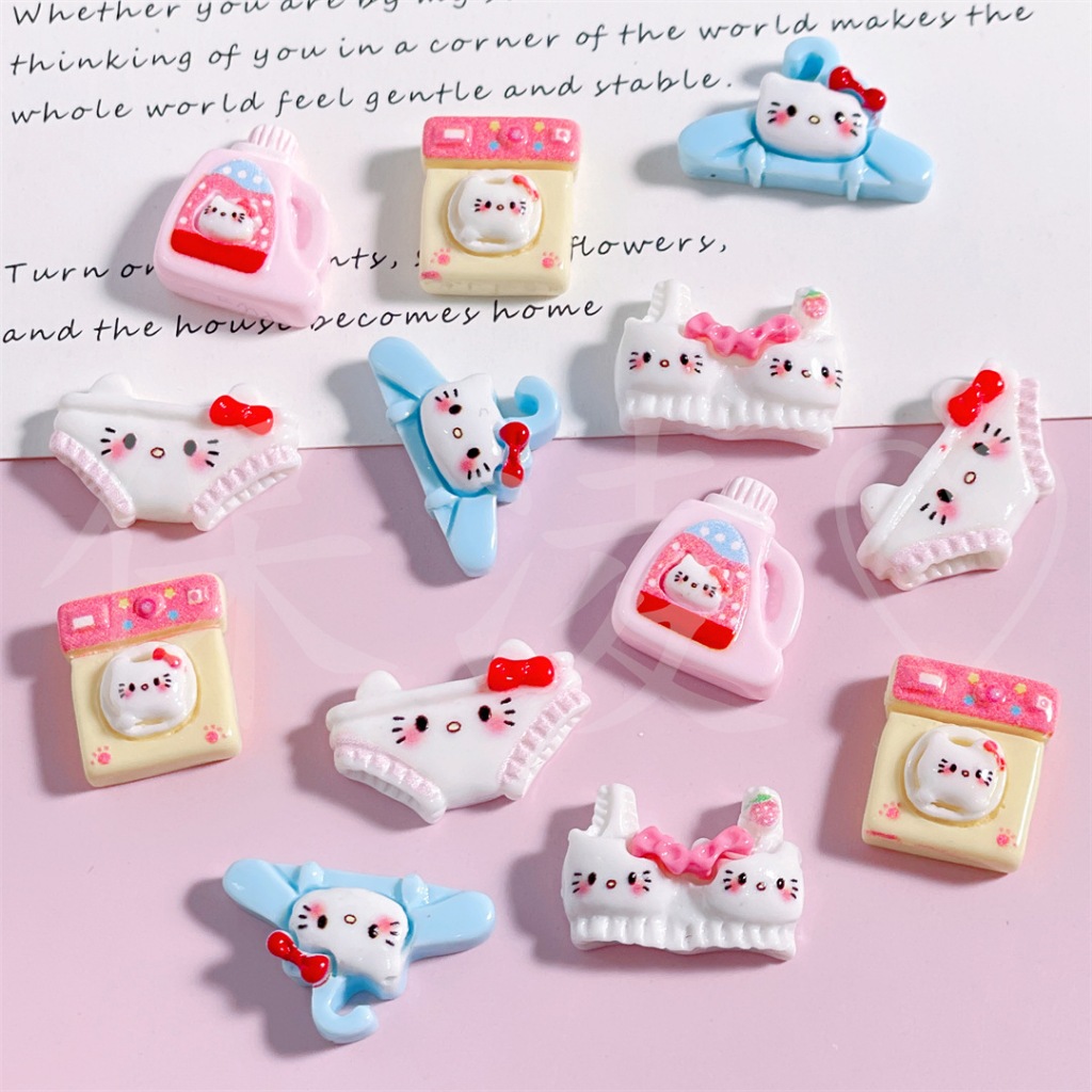 j444เครื่องซักผ้าชุดชั้นในเรซินอุปกรณ์เสริม DIYแพ็คละ10ชิ้น